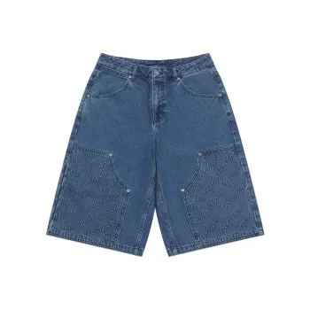 MLB MONOGRAM Reading Collection Denim Shorts Men Blue