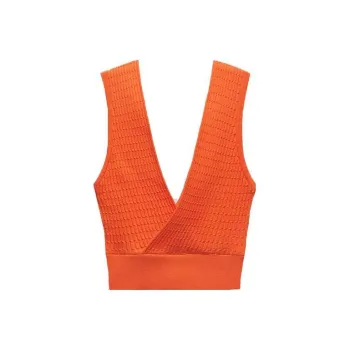 ZARA Tank Tops Women's Orange