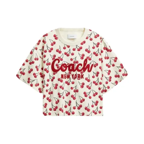 COACH FW24 T Shirt Women's Red Multicolor