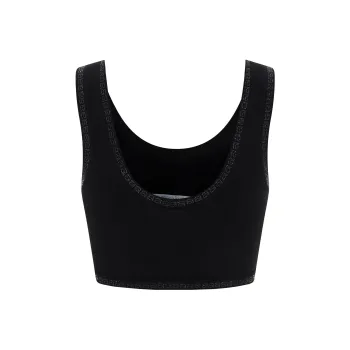 Alexander Wang Crystal A Trim Bra Top Black