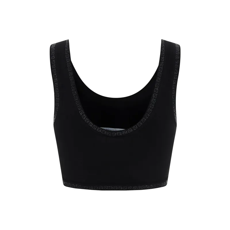 Alexander Wang Crystal A Trim Bra Top Black-0
