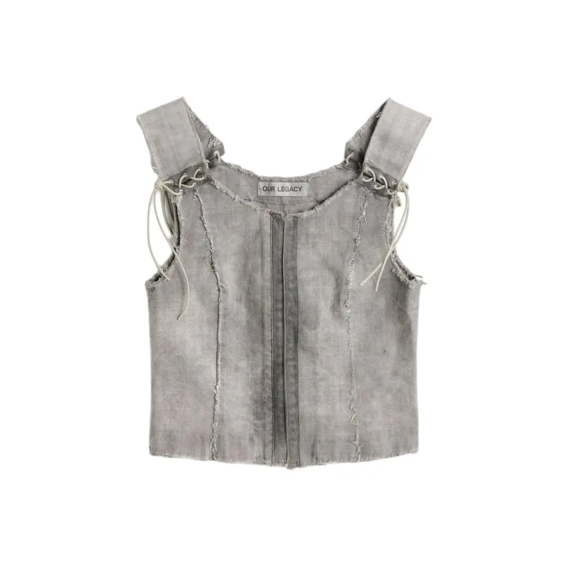 OUR LEGACY Unfinished effect Sleveless Top-0