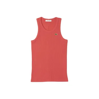 LACOSTE Logo-appliqué Ribbed Tank Top
