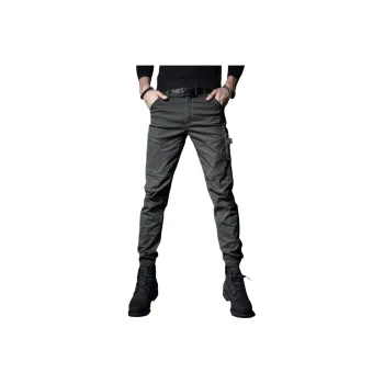 Devanro Casual Pants Men's Medium Gray