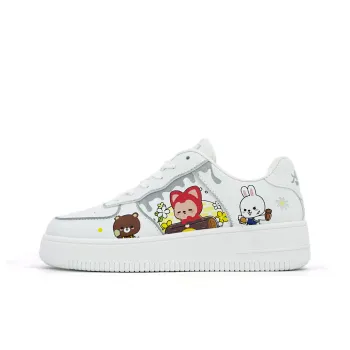 ALI THE FOX Skateboard Shoes Women's Low Top White/Blue