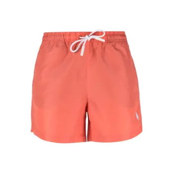 Marcelo Burlon Cross Embroidered Drawstring Swim Shorts