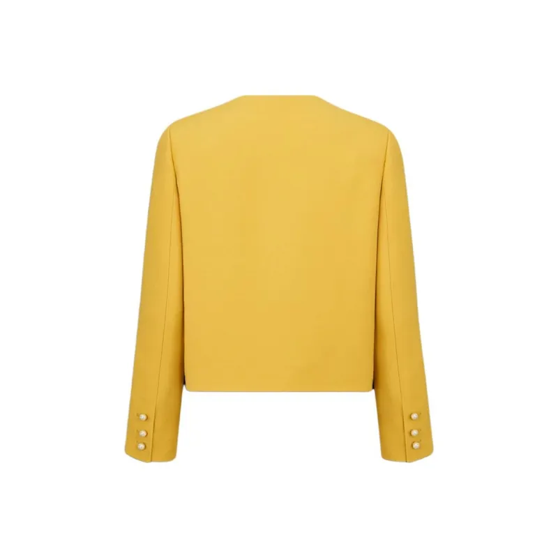 DIOR Jackets Coats Women's Yellow-1