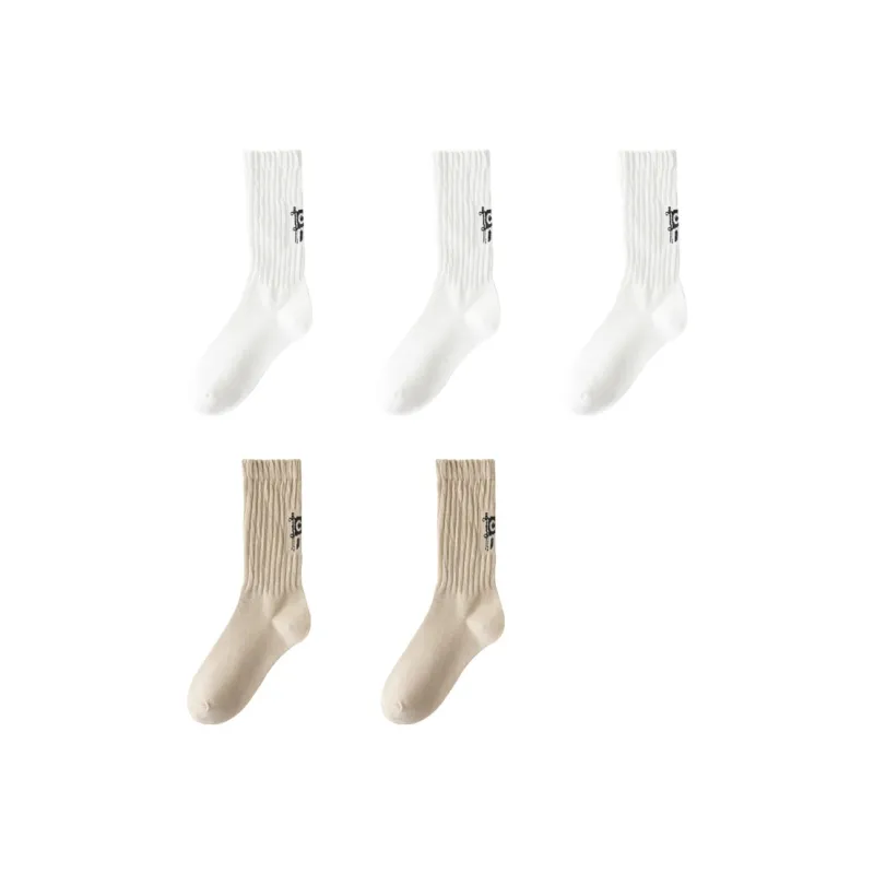 H YXIANG Mid Calf Socks Men's 5 Pack-5