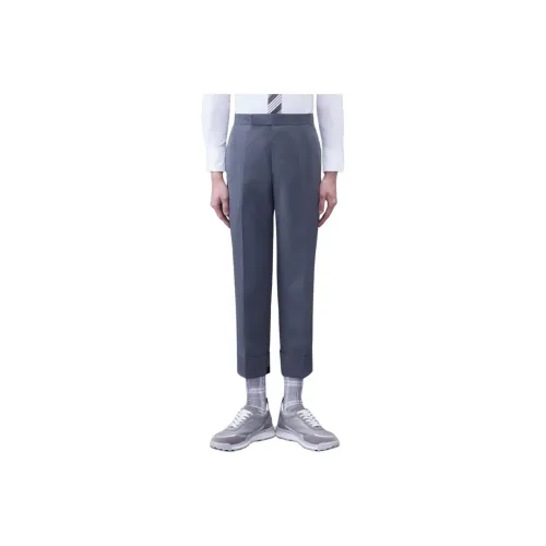 THOM BROWNE Straight Leg Turn Up Hem Trousers