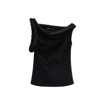 ZARA Tank Tops Women's Black