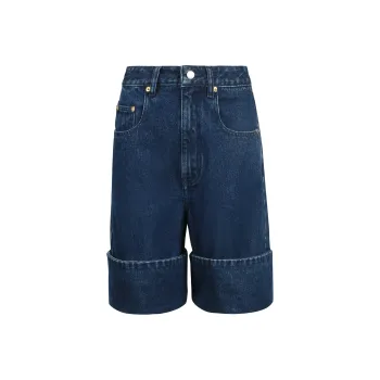 Valeria Obbaco Denim Shorts Unisex Blue