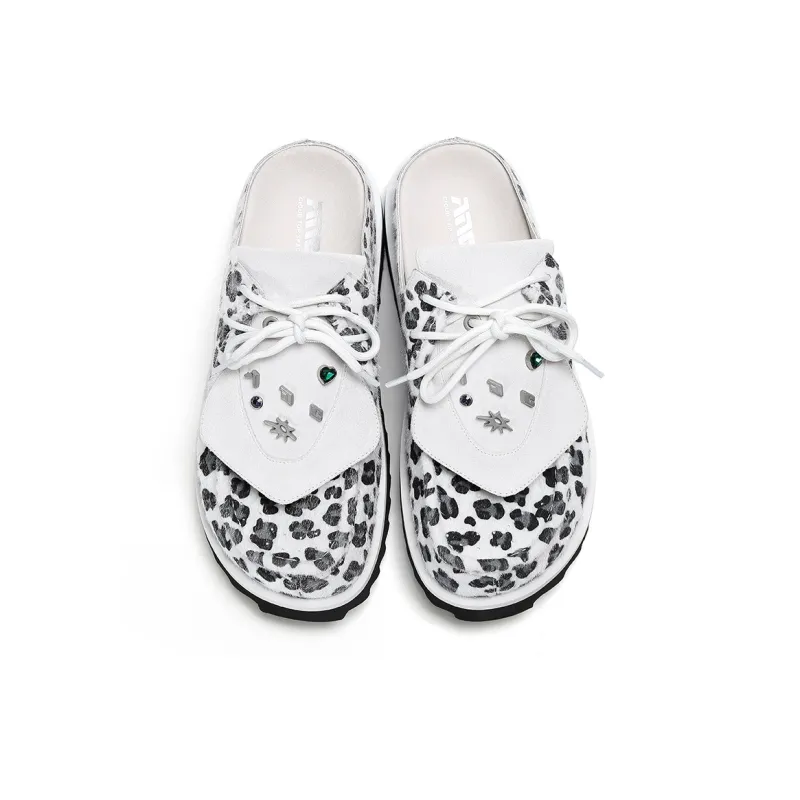 ADCDAVINCI Sun Collection Abrasion Resistant Slip Resistant Closed Toe Slippers Unisex Leopard Print-4