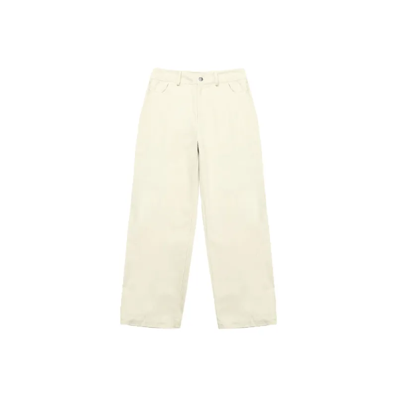 Makemore Casual Pants Men's Apricot White-0