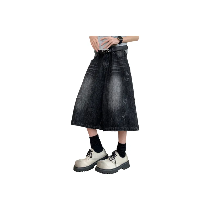 MARK WAFFLE Denim Shorts Unisex-0