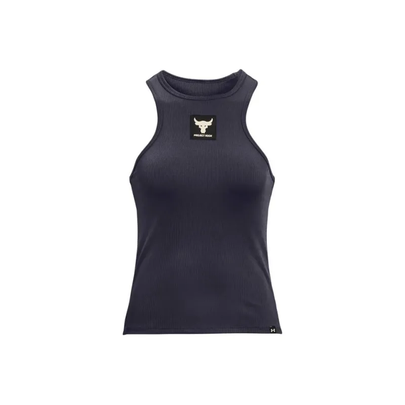 Under Armour Project Rock Rib Tank Tops Women's Gray-0