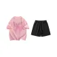 Clothing Set (Pink Short-Sleeved Shirt+Black Shorts)