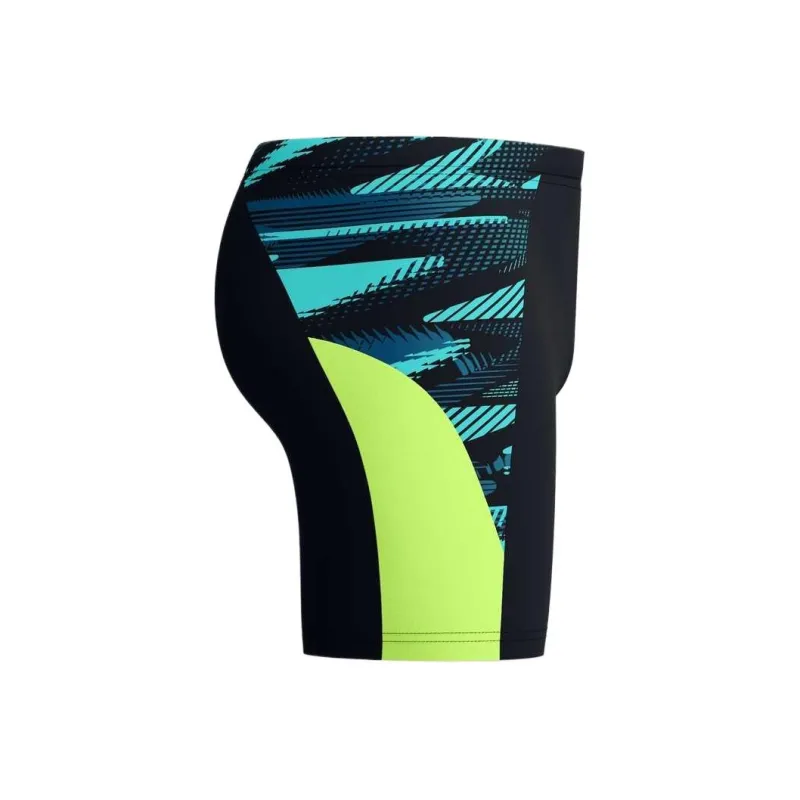 Speedo Endurance+ Max Splice Swimming Shorts Men's Black/Yellow-3