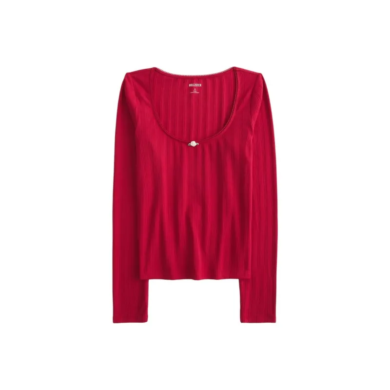 Hollister T-Shirts Women's Red-0