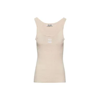MIU MIU Tank Tops Women's Beige