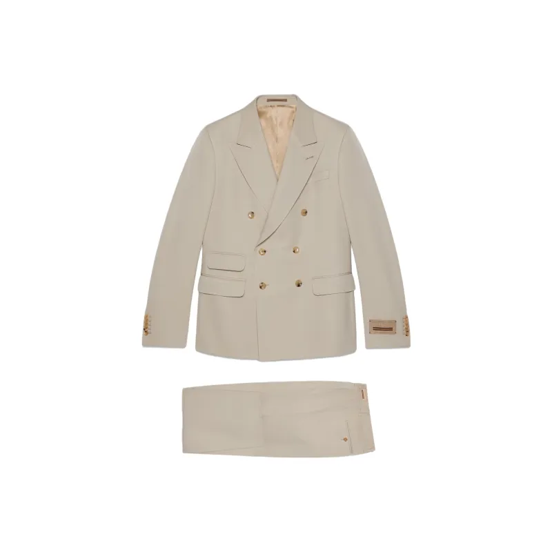 GUCCI Business Suits Men Clothing Sets Light Gray-0