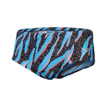 Speedo Club Training 13.5cm Allover Brief Swimming Shorts Men Black