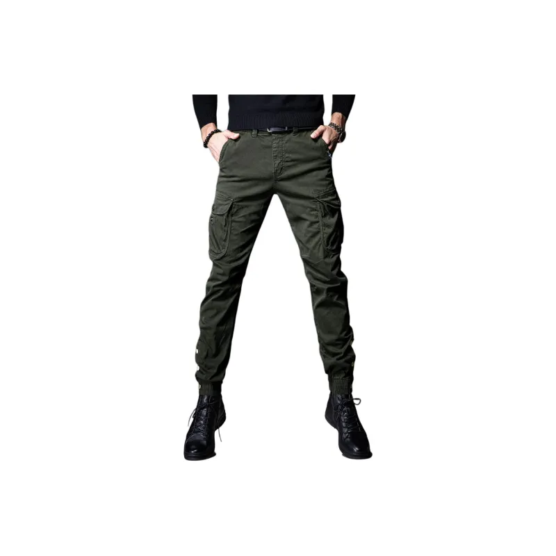 Devanro Casual Pants Men's Black-6