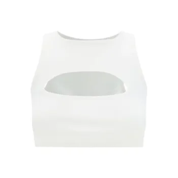 DSQUARED 2 Cut Out Crewneck Sleeveless Cropped Top