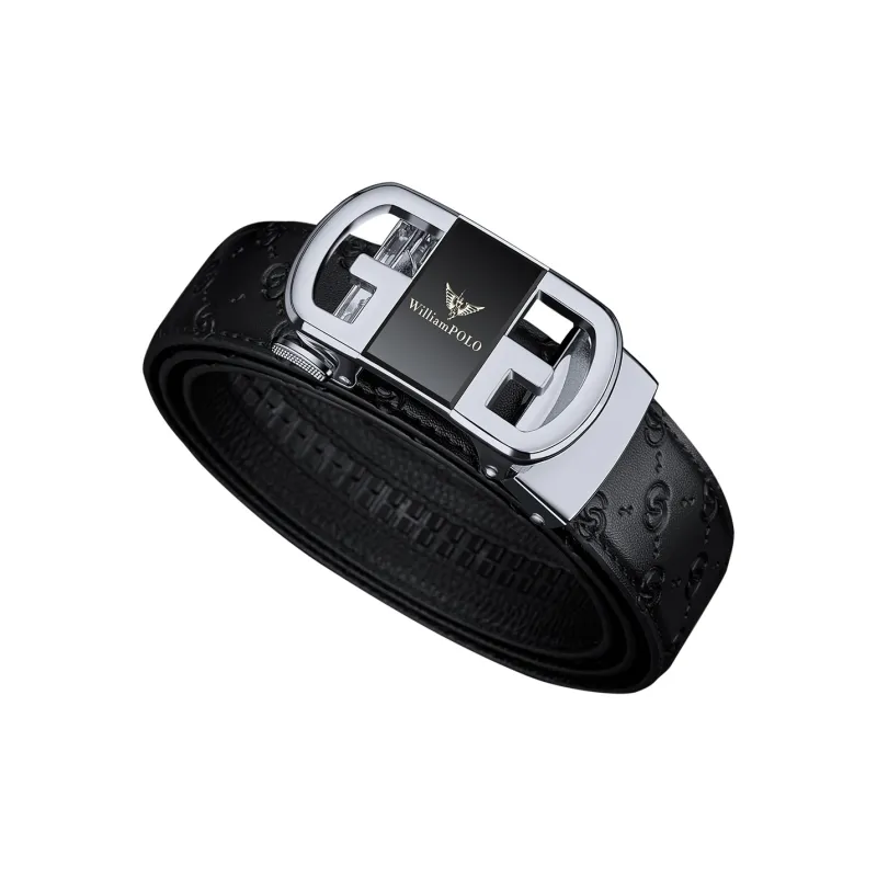 WilliamPOLO Cow Leather Belts Men's 3.5cm Width-17