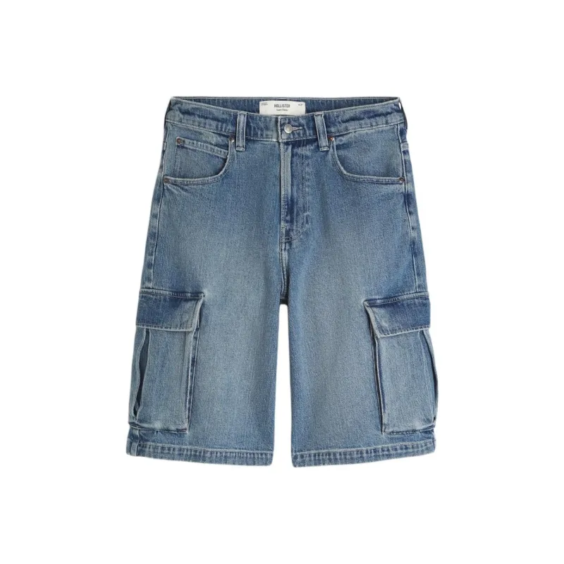Hollister Denim Shorts Men's Medium Blue-0