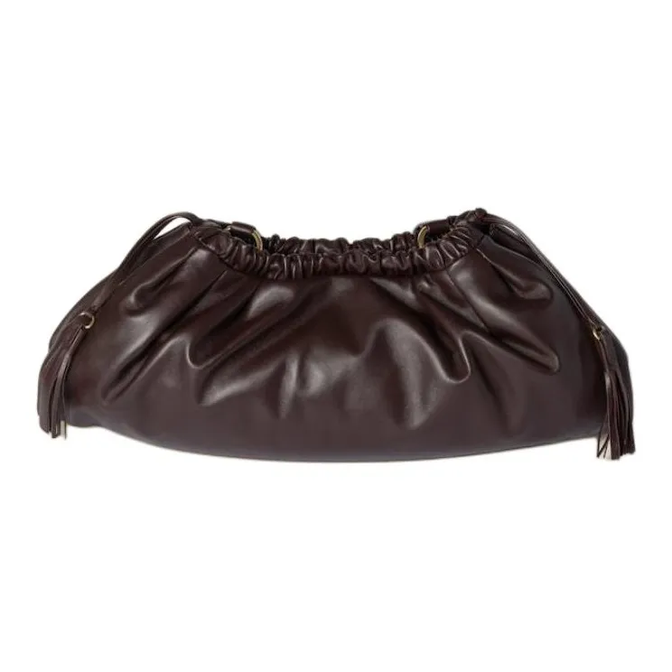 MIU MIU Joie Sheepskin Shoulder Bag Tubas Women's Brown-2