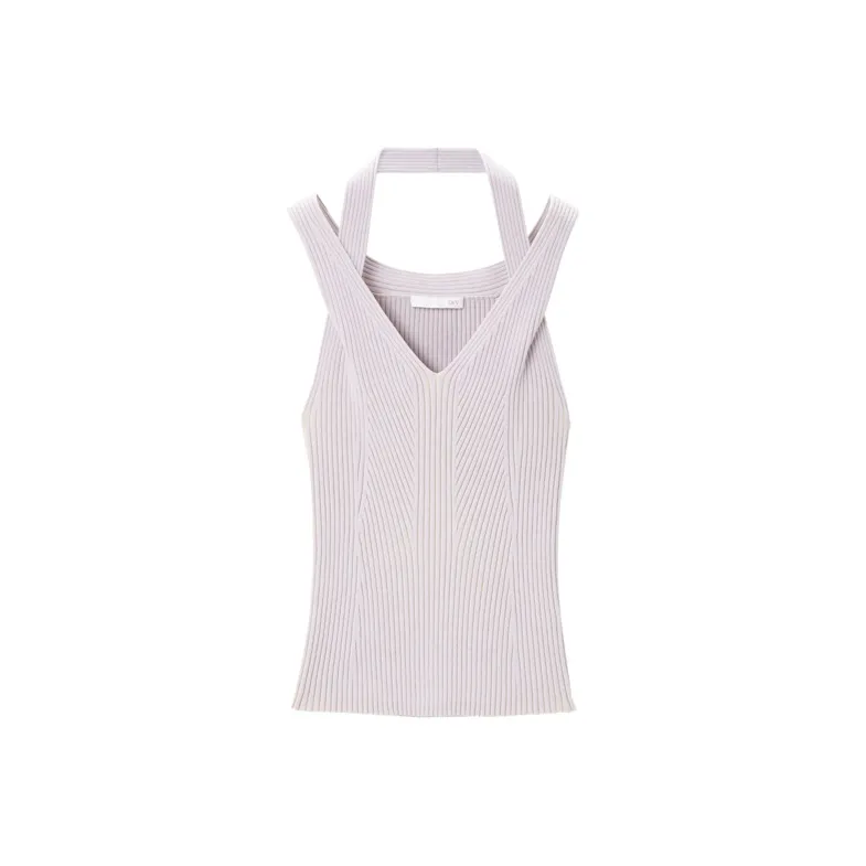 OVV Tank Tops Women's Light Purple Splicing 04-0