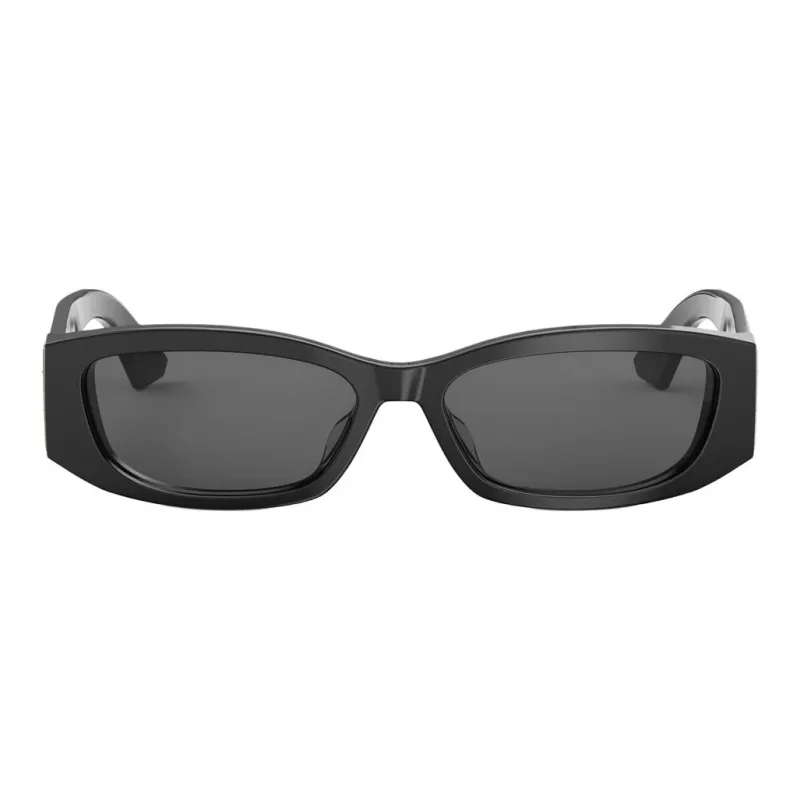 DIOR Plate Frame Rectangular Sunglasses Unisex Black-1