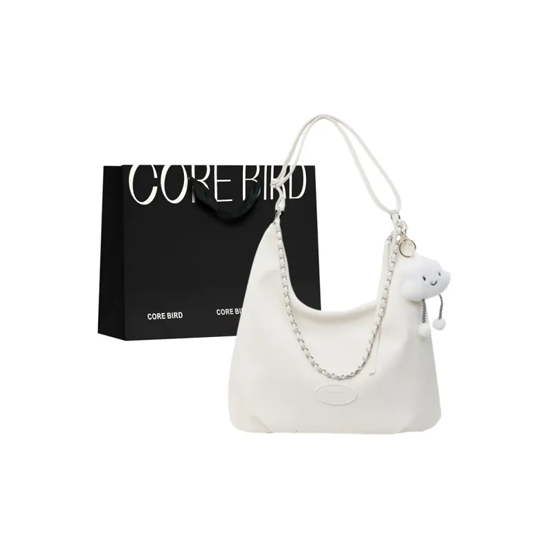 CORE BIRD PU Tote Bag, Shopping Bag, Shoulder Bag Women's Black/Ecru/Blue/Pink-6