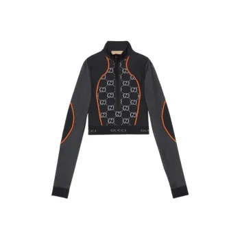 GUCCI Gg Jersey Jacquard Cropped Top
