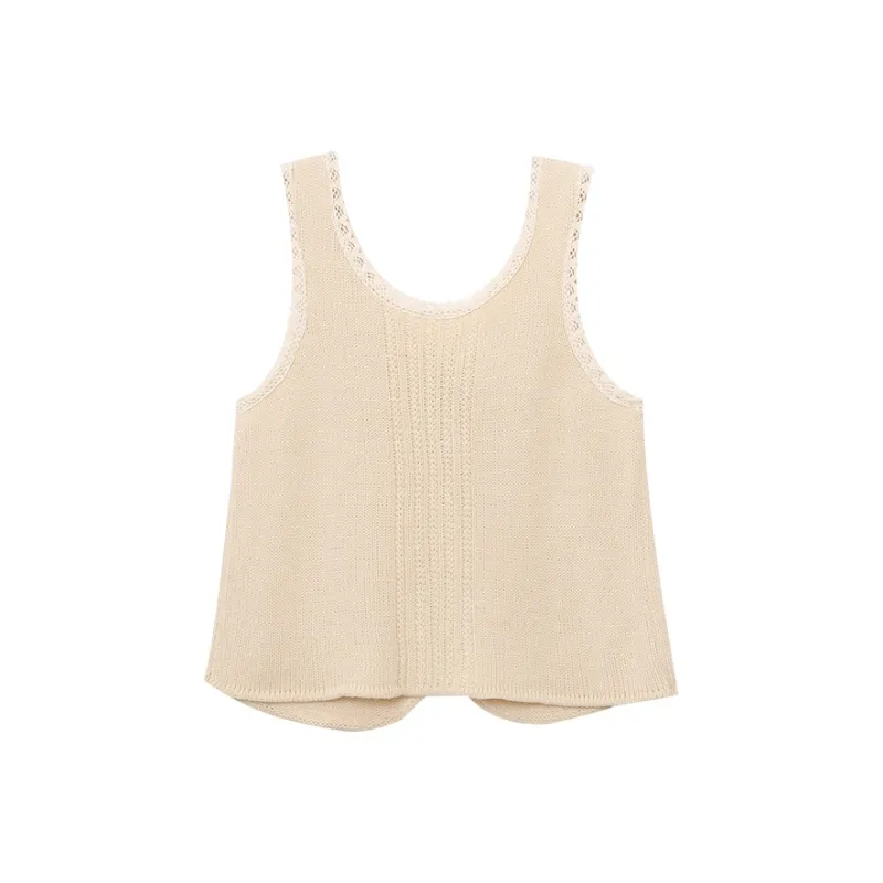 CHARM PICK Tank Top Women's Ecru-1