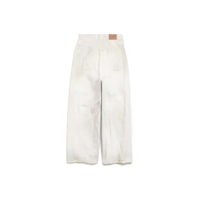 Balenciaga Casual Pants Loose Fit Men's White-1