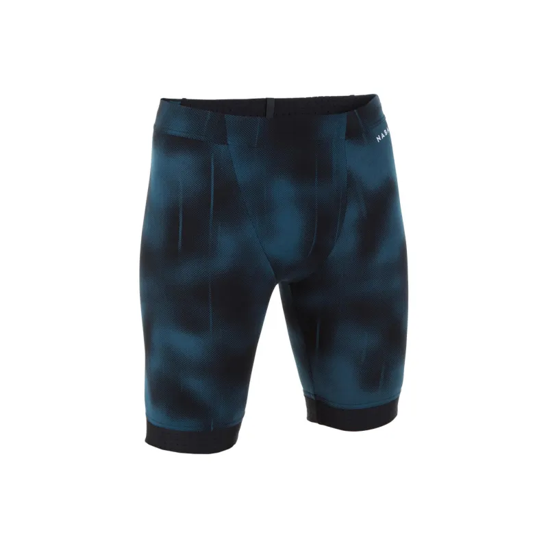 DECATHLON NABAIJI BlackTurquoise Orange JAMMER AQUARESIST Swimming Shorts Men's Black/Fluorescent Red-0