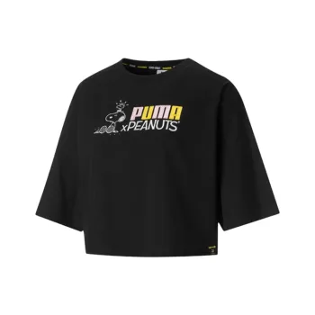 PUMA X PLEASURES Co brand Crop Tops Women's Black