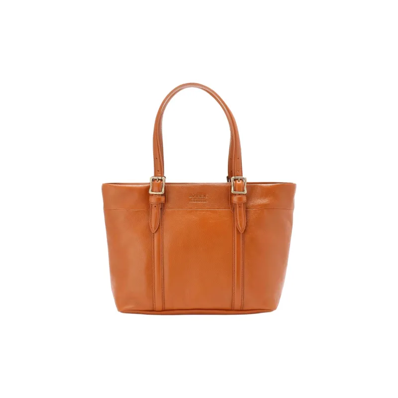 AVIREX Genuine Leather Tote Bag, Shopping Bag, Handbag Men's Camel Brown-0