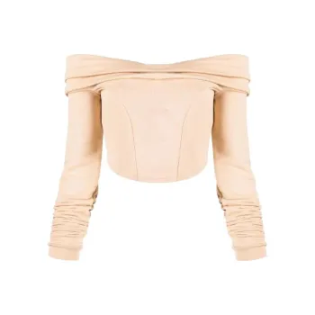 GCDS Couture Logo print Off shoulder Sweatshirt