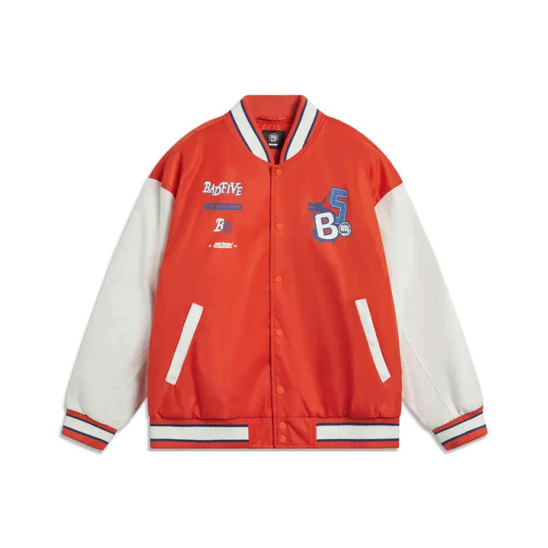 LiNing Basketball Collection Puffer Jacket Men's China Pink Orange Ivory-0