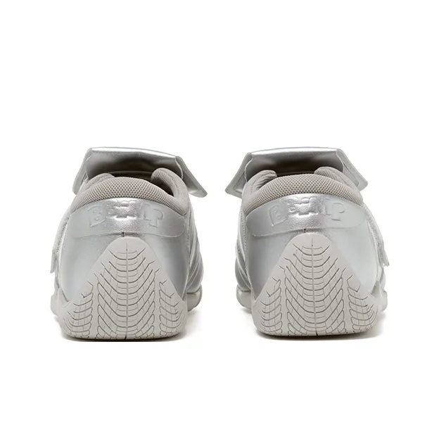 BBIMP Anti Slip Wear Resistant Low Top Casual Shoes Women's Silver-3