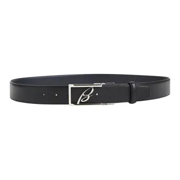 Brioni Logo buckle Reversible Leather Belt