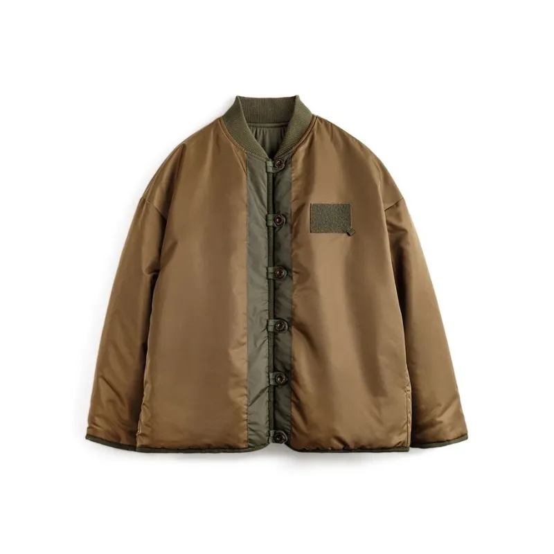 MADEN Baseball Jacket Women's Olive Green-4