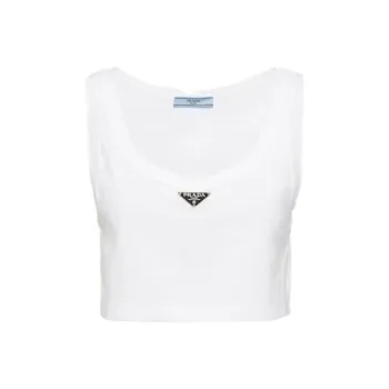PRADA Triangle logo Crop Top