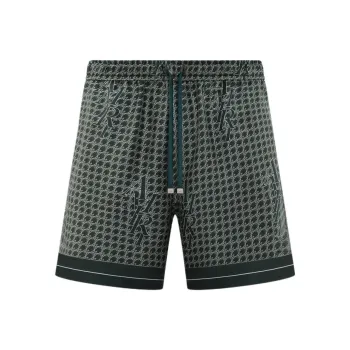 AMIRI Staggard Houndstooth Silk Short