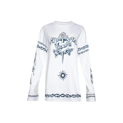 Jean Paul Gaultier Safe Sex Long Sleeve T Shirt 'White'