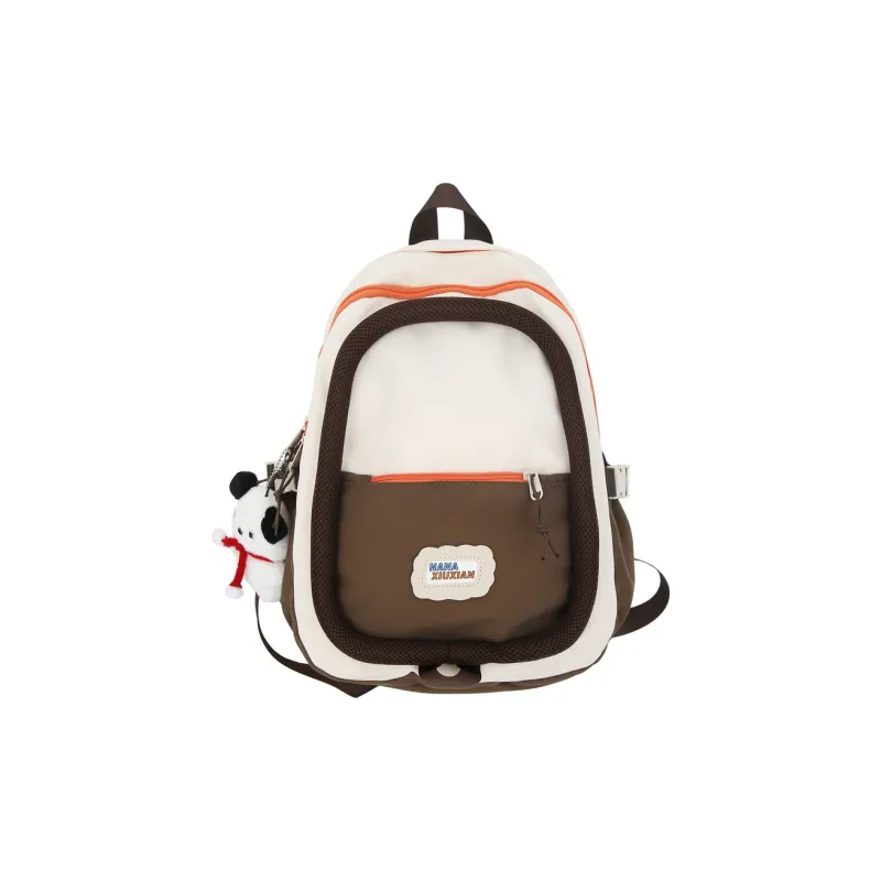 H YXIANG Nylon With Mesh Backpack Unisex Multicolor-4
