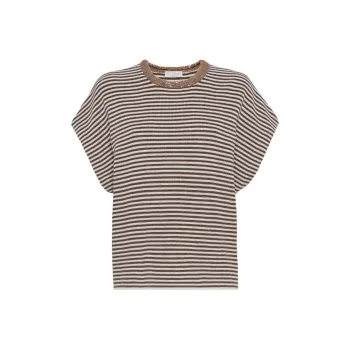 Brunello Cucinelli Striped Knit Top