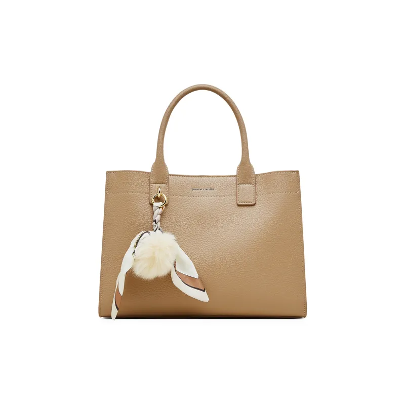 PIERRE CARDIN Split Cow Leather Handbag, Shoulder Bag, Crossbody Bag Regular Women's Blue/Beige/Milk Tea-18